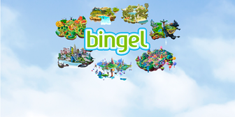 Bingelloggan och bingelöar mot en molnig himmel