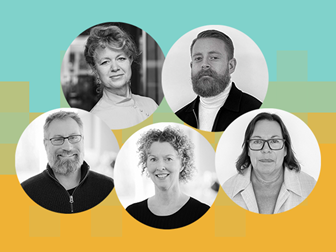 Svartvita bilder på Sanomas 5 kundansvariga