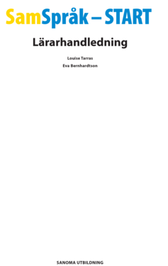 SamSpråk - START Lärarhandledning (pdf)